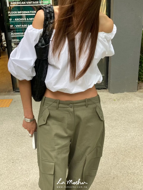 掀蓋口袋薄款工作褲